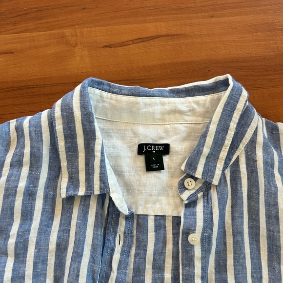 J Crew Linen Button Up - Picture 2 of 2